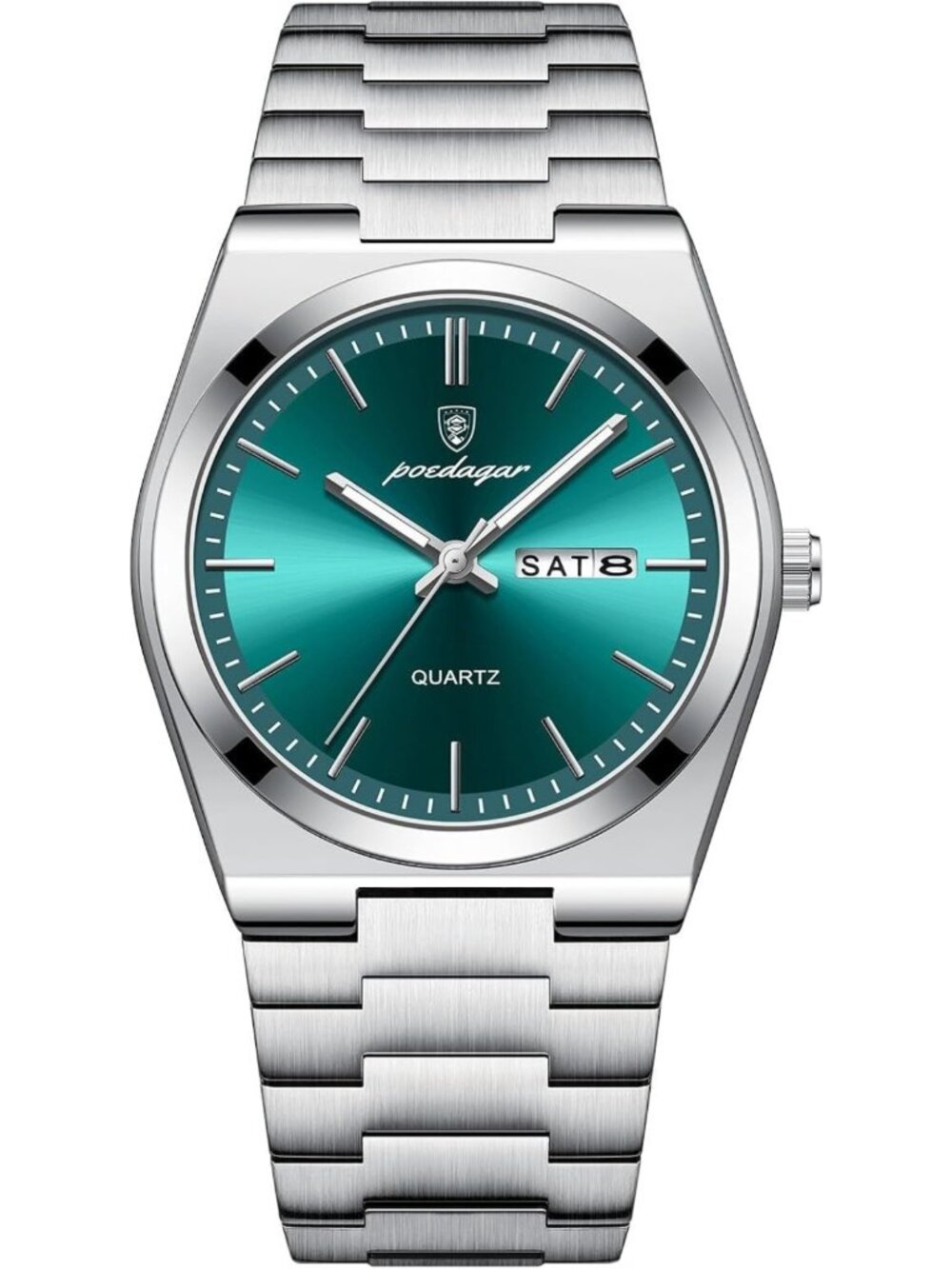 Stylish Men's Quartz Wrist Watch with Stainless Steel Band - Water Resistant